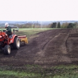 Tractor Stone Rake in Kent seeding