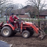 Soil has been rotovated. Now graded to level